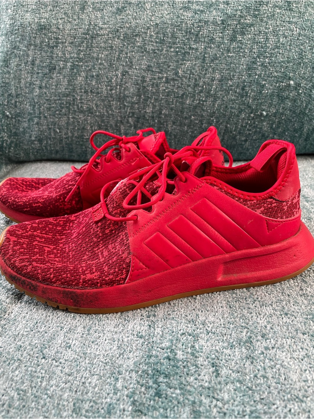 Nice Adidaa Red Mesh Knit Light Lace-Up Sneakers, Sz 7! 🍁